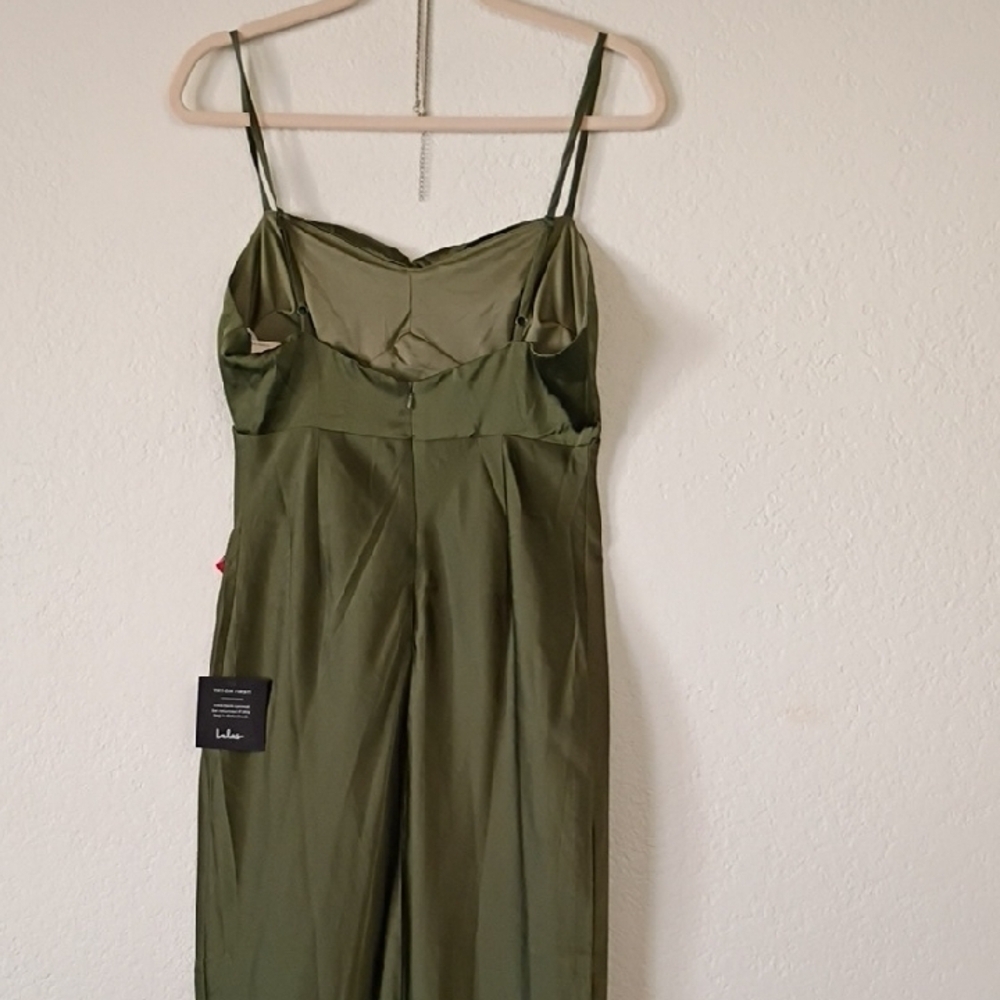 Lulu's Women's Serene Beauty Olive Gren Maxi Dress Size M - Picture 5 of 11
